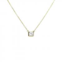 asscher diamond necklace
