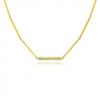 linear necklace w diamonds - small