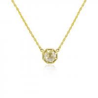 crown bezel diamond necklace