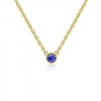 petite crown bezel lapis necklace
