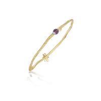 wonderland diamond and ruby lady bug twig bangle bracelet
