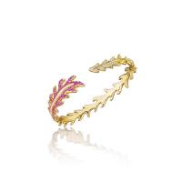 phoenix feather ombré yellow pink orange sapphire bracelet