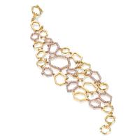 jackson diamond cluster link bracelet