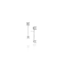 piece stick earrings with square diamonds (small)