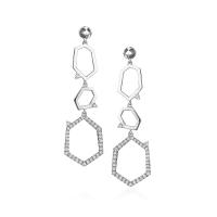 jackson pavé diamond three link earrings