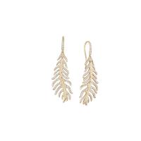 phoenix feather all pavé earrings (large)