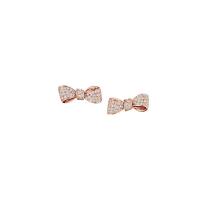 bow pavé diamond stud earrings (mini)