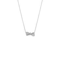 bow pavé diamond necklace (mini)