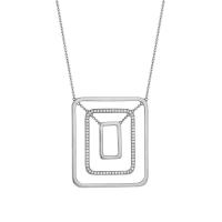 piece swing center pavé diamond necklace (large)