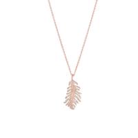 phoenix feather all pavé necklace (small)