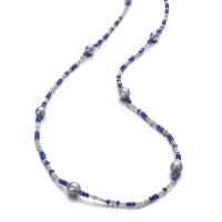 zozo sapphire, grey diamond, and tahitian pearl necklace