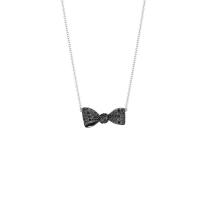 bow black diamond necklace (small)