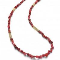 wonderland african rough red spinel and fresh water pearl necklace