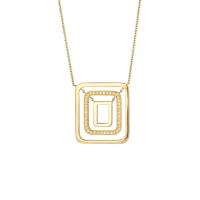 piece swing center pavé diamond necklace (medium)