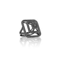 piece pyramid all black diamond ring (large)