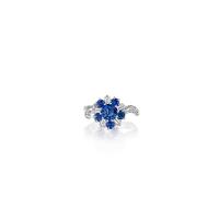 wonderland blue sapphire flower ring