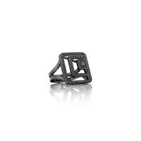 piece pyramid black diamond ring (medium)