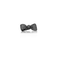 bow black diamond ring (petite)