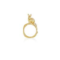 wonderland stackable bunny and orchid ring