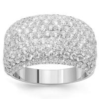 avianne & co. 18k white solid gold womens diamond ring 2.85 ctw