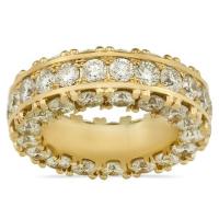 avianne & co. diamond eternity ring in 14k yellow gold 11.50 ctw