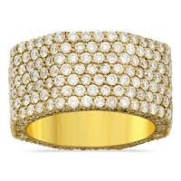 avianne & co. diamond pave eternity ring in 14k yellow gold 3.75 ctw
