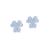 ascot diamonds clover diamond earrings in 18k white gold