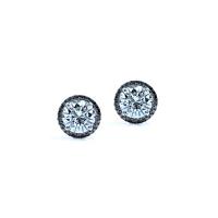 ascot diamonds round black diamond earring jackets (in 18k white gold)