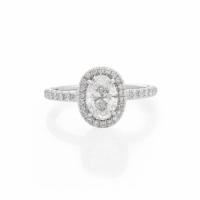 Ultimate Diamond Corporation 1.01 Ct Oval F VS2 Halo Diamond Engagement Ring in Platinum