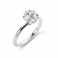 ultimate diamond corporation 1.53 ct round d si1 diamond engagement ring in platinum