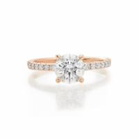 ultimate diamond corporation 1.10 ct round i vs2 diamond engagement ring in 14k rose gold