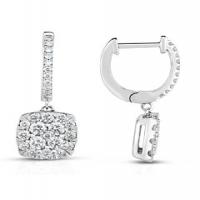 maurice badler jpm square diamond dangling earrings