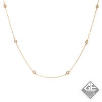 Round Necklace Diamonds by the Yard  in 14k Rose Gold (0.68 ct. tw.)