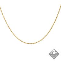 14k Yellow Gold 2.00 mm DC Rope Chain - 20 Inches