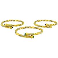 cartier yellow and white gold set of three twist bracelets