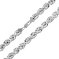 sterling silver hollow rope chain
