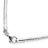 sterling silver high polished round omega chain