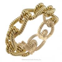 1970s Gold Knotted Rope Bracelet