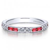 Gabriel & Co. Ruby & Diamond Ladies Ring
