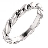 14k white twisted band size 5