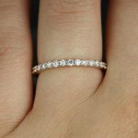 rosados box alice 14kt rose gold diamond almost eternity band