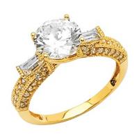 White or Yellow Gold Engagement Ring - 14 K. 3.1 gr - RG26W