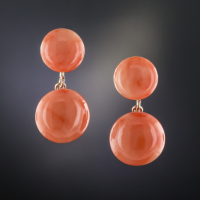 vintage coral drop earrings