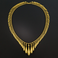 large victorian fringe necklace