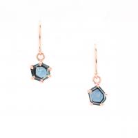 sapphire slice drop earrings