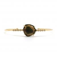watermelon tourmaline cuff bracelet