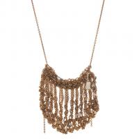 Arielle de Pinto Scallop Drop Necklace in Burnt Gold