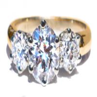 1930s Three Stone Diamond Engagement Ring
