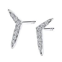 chic angular diamond ear climbers