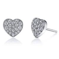 heart-shaped diamond earrings